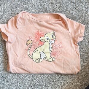 Disney Kids Simba Peach T-Shirt